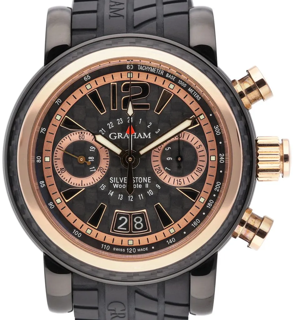 Graham Silverstone 2GSIUBR.B07A 44mm Rose gold and Stainless steel Black