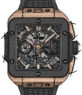 Hublot Square Bang Unico 821.OM.0180.RX Yellow gold Gray