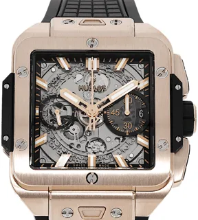 Hublot Square Bang Unico 821.OX.0180.RX Yellow gold Gray