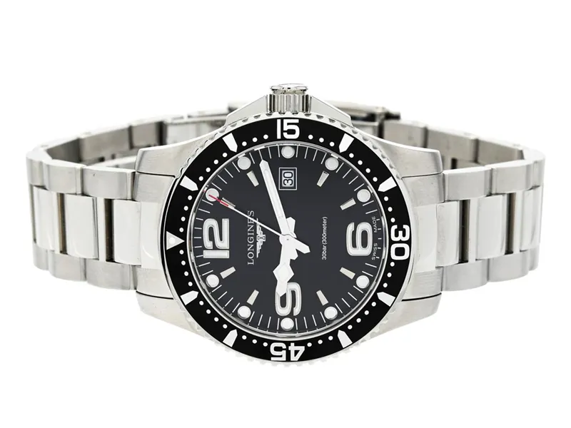 Longines HydroConquest L3.730.4.56.6 39mm Stainless steel Black