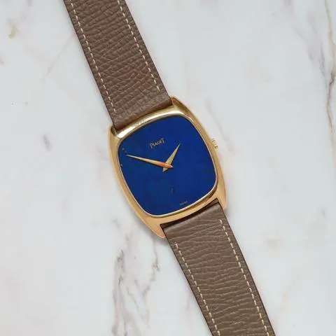 Piaget Emperador 9591 29mm Yellow gold Blue