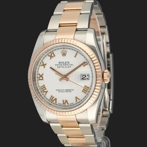 Rolex Datejust 36 116231 36mm Yellow gold and Stainless steel White