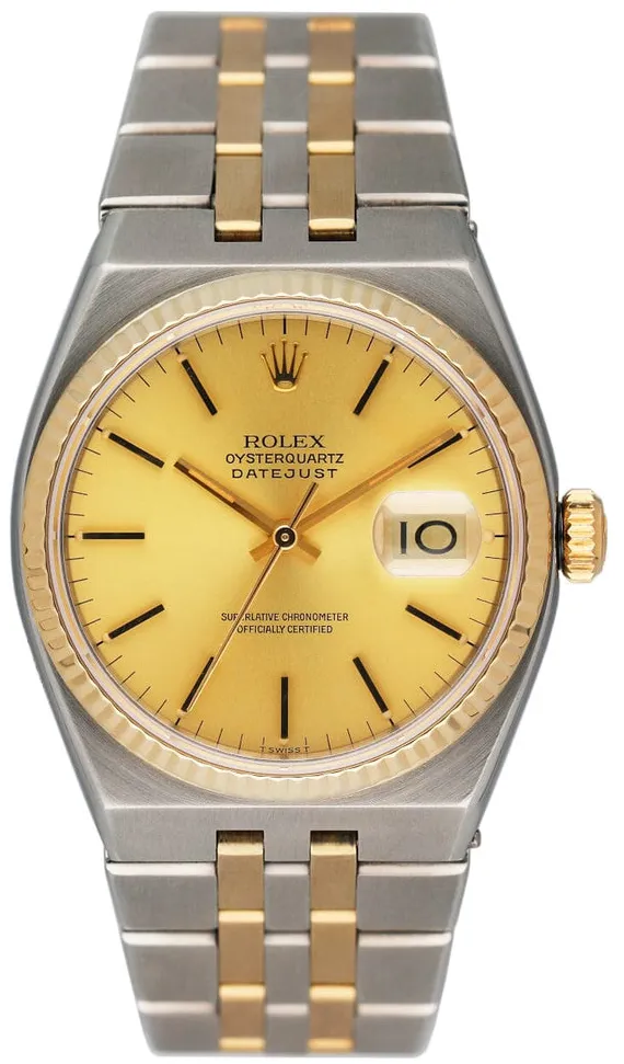 Rolex Datejust Oysterquartz 17013 36mm Stainless steel Champagne