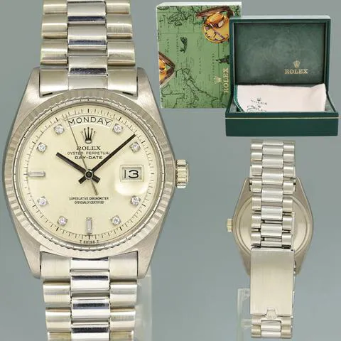 Rolex Day-Date 36 1803 36mm White gold Silver