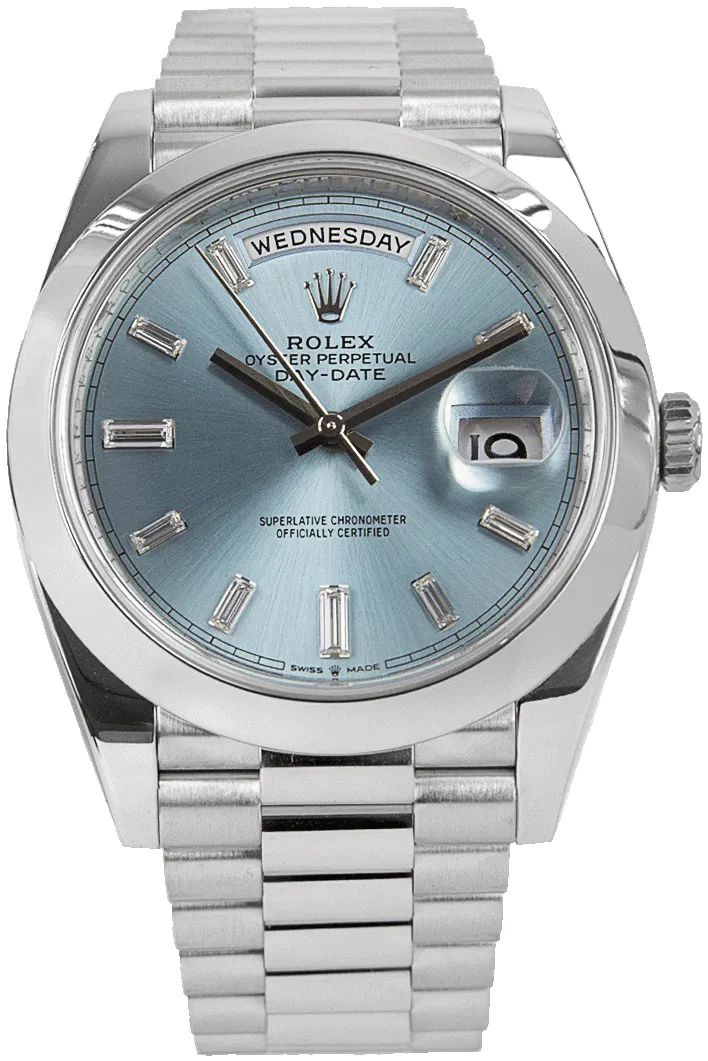 Rolex Day-Date 40 228206 40mm Platinum Blue