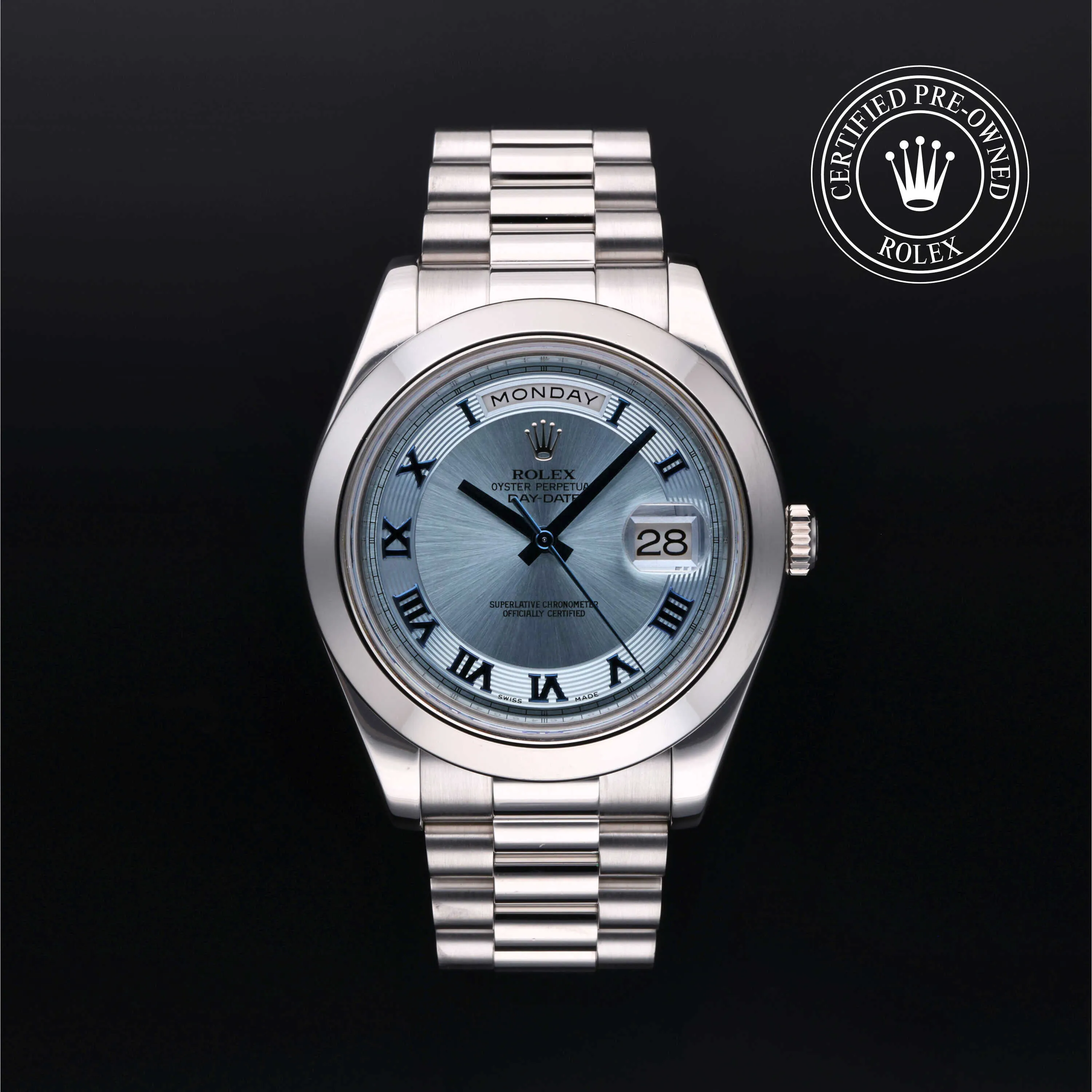 Rolex Day-Date II 218206 41mm Platinum Blue