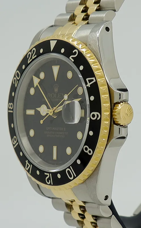 Rolex GMT-Master II 16713 40mm Yellow gold and stainless steel Black 1