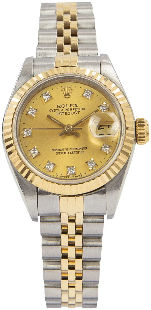 Rolex Lady-Datejust 69173 26mm Yellow gold and stainless steel Champagne