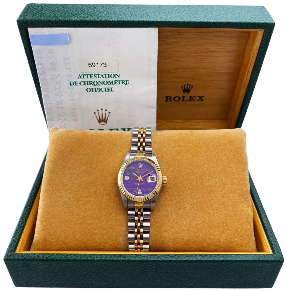 Rolex Lady-Datejust 69173 26mm Stainless steel Purple 1