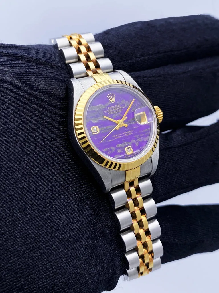 Rolex Lady-Datejust 69173 26mm Stainless steel Purple 3