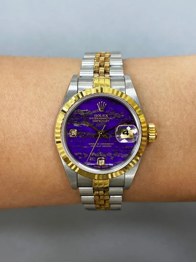 Rolex Lady-Datejust 69173 26mm Stainless steel Purple 8