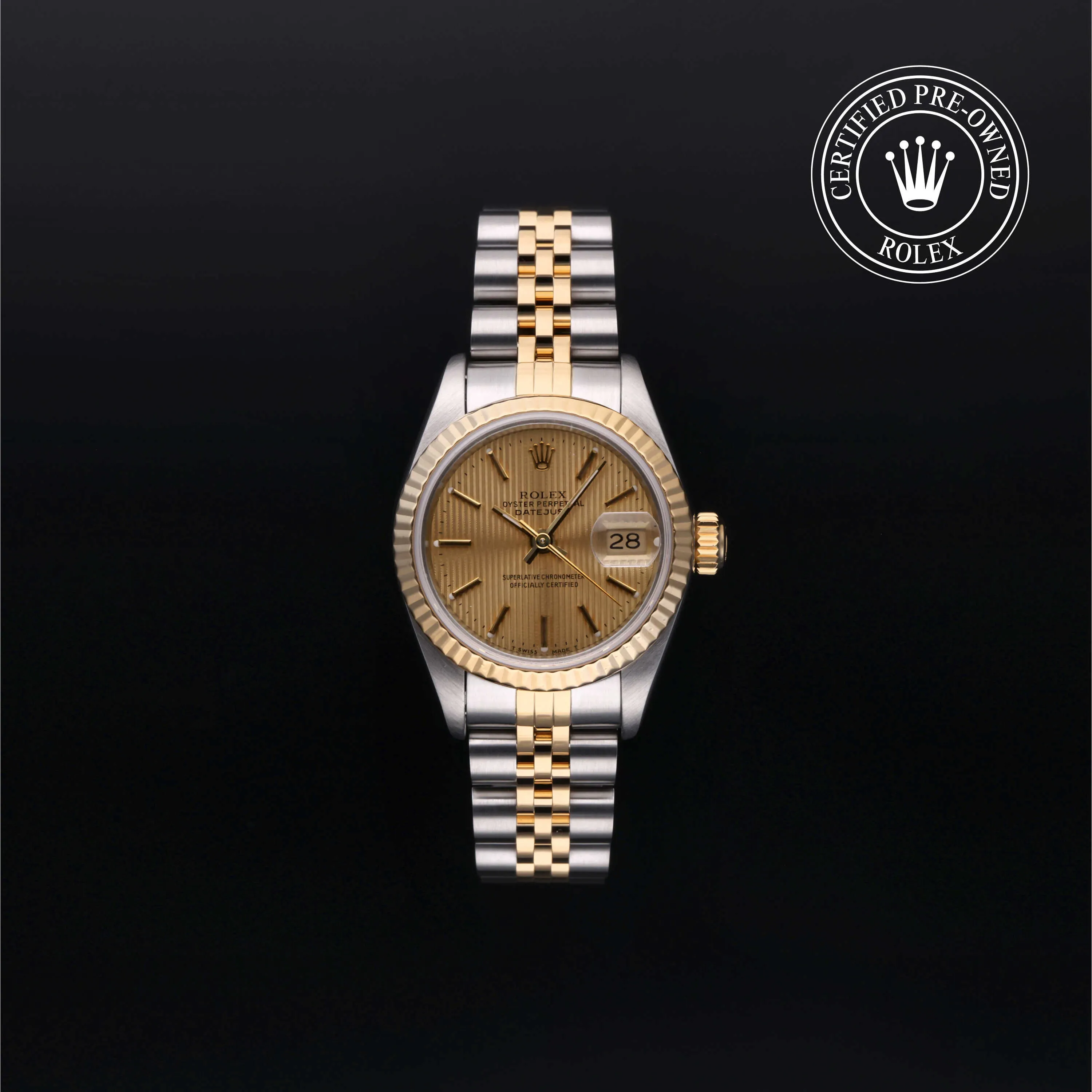 Rolex Lady-Datejust 69173 26mm Yellow gold and stainless steel Champagne