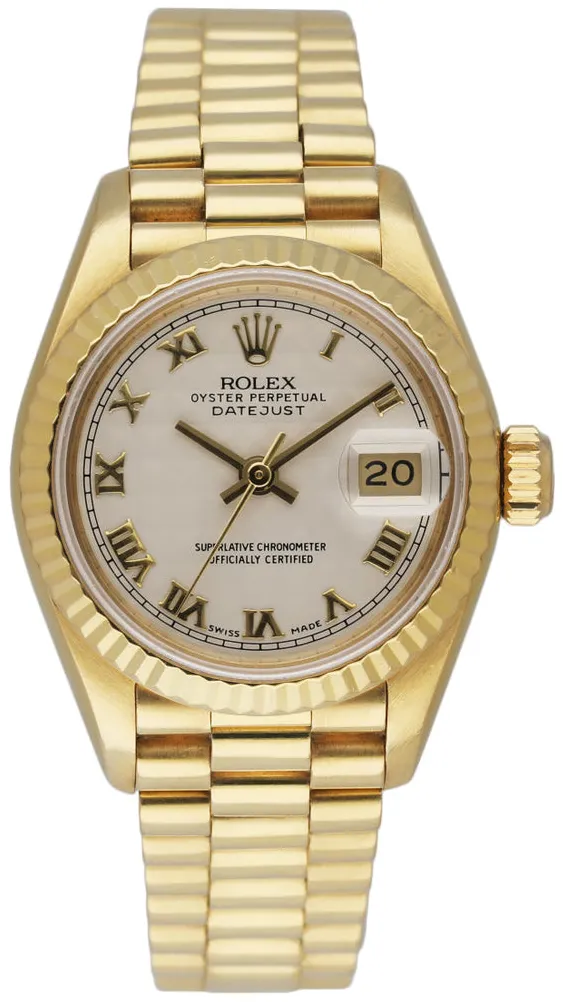 Rolex Lady-Datejust 69178 26mm Yellow gold Ivory