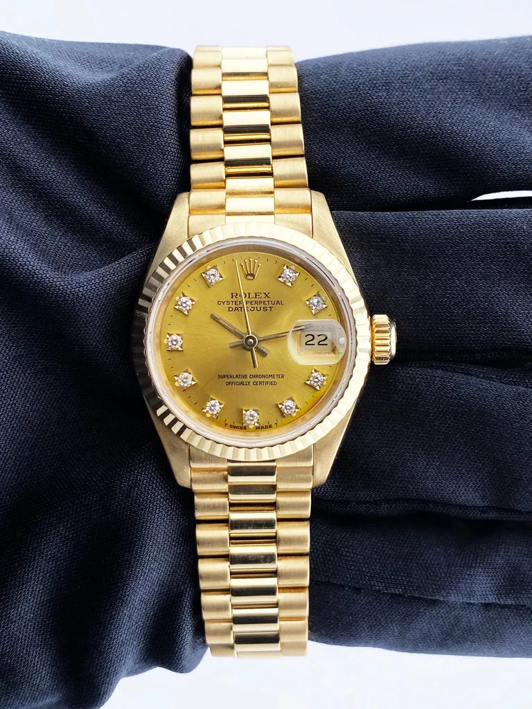 Rolex Lady-Datejust 69178 26mm Yellow gold Champagne 2