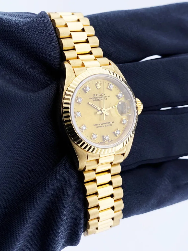 Rolex Lady-Datejust 69178 26mm Yellow gold Champagne 3