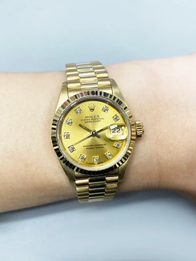 Rolex Lady-Datejust 69178 26mm Yellow gold Champagne 8