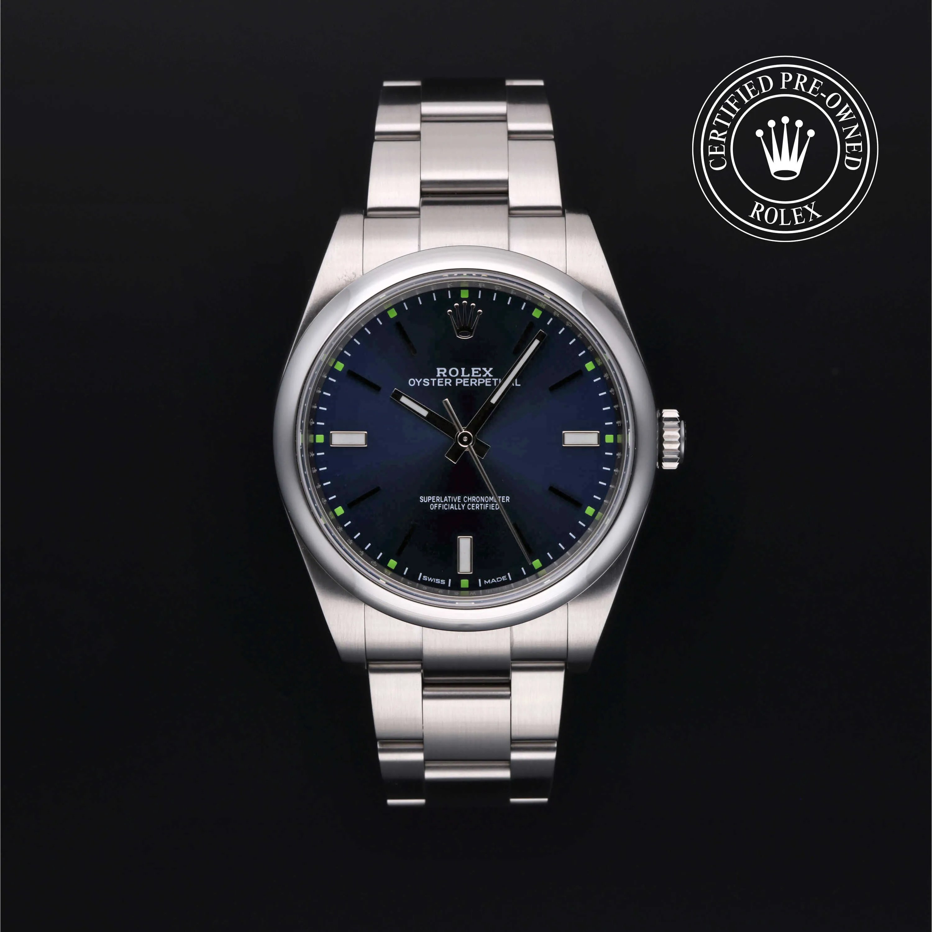 Rolex Oyster Perpetual 39 114300 39mm Stainless steel Blue