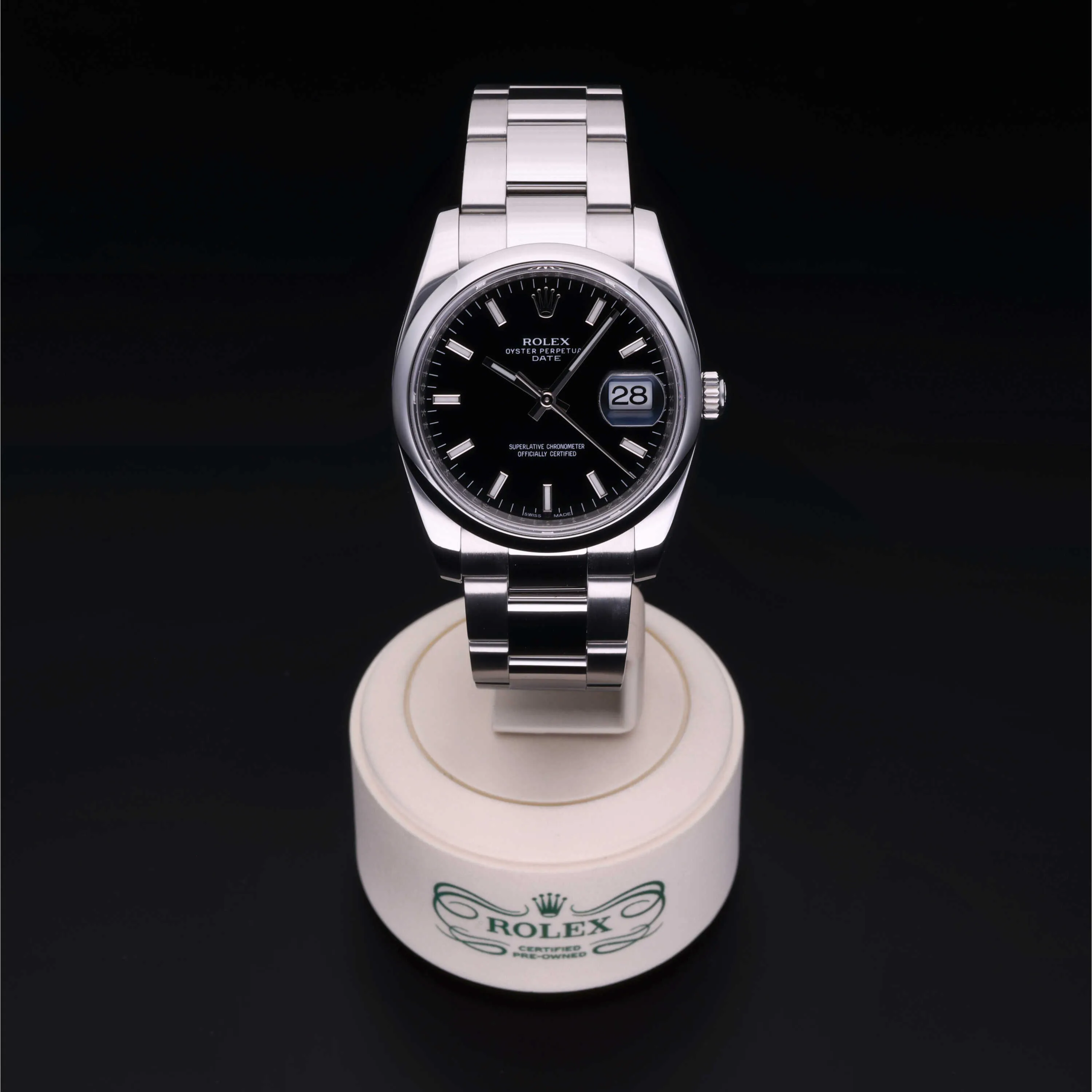 Rolex Oyster Perpetual Date 115200 34mm Stainless steel Black 1