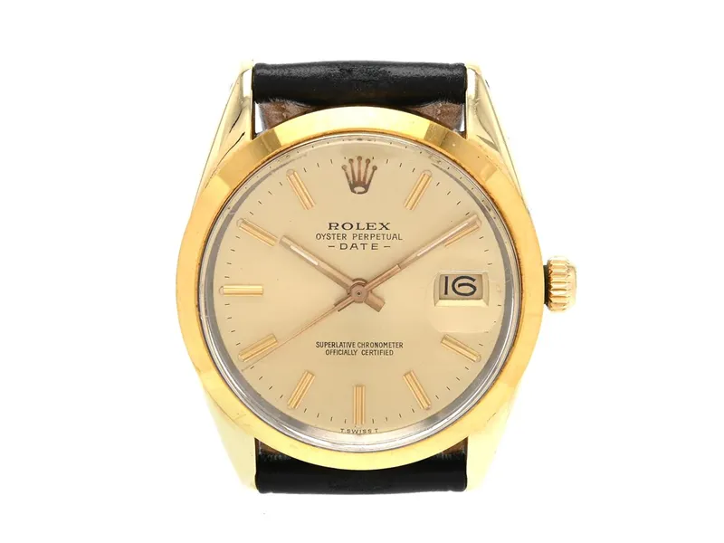 Rolex Oyster Perpetual Date 15505 34mm Yellow gold and Stainless steel Black