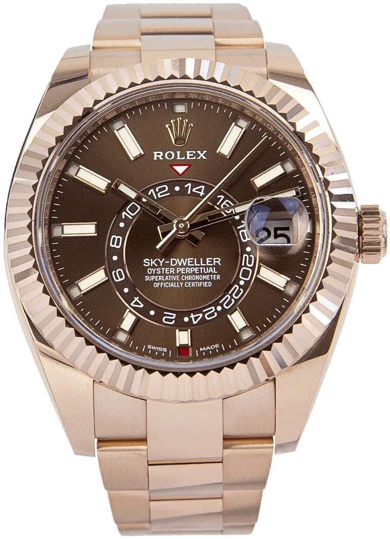 Rolex Sky-Dweller 326935 42mm Rose gold Brown