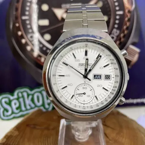 Seiko Chronograph 6139-7100 40mm Stainless steel White