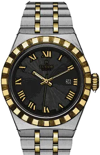 Tudor Royal 28303 Yellow gold and Stainless steel Black