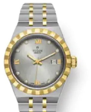 Tudor Royal M28303-0002 28mm Yellow gold and stainless steel Silver