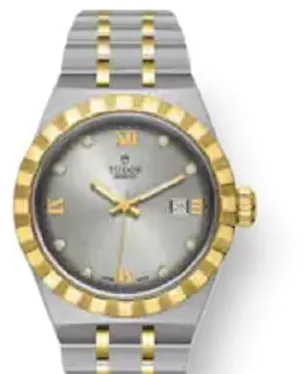 Tudor Royal M28303-0002 28mm Yellow gold and stainless steel Silver 2