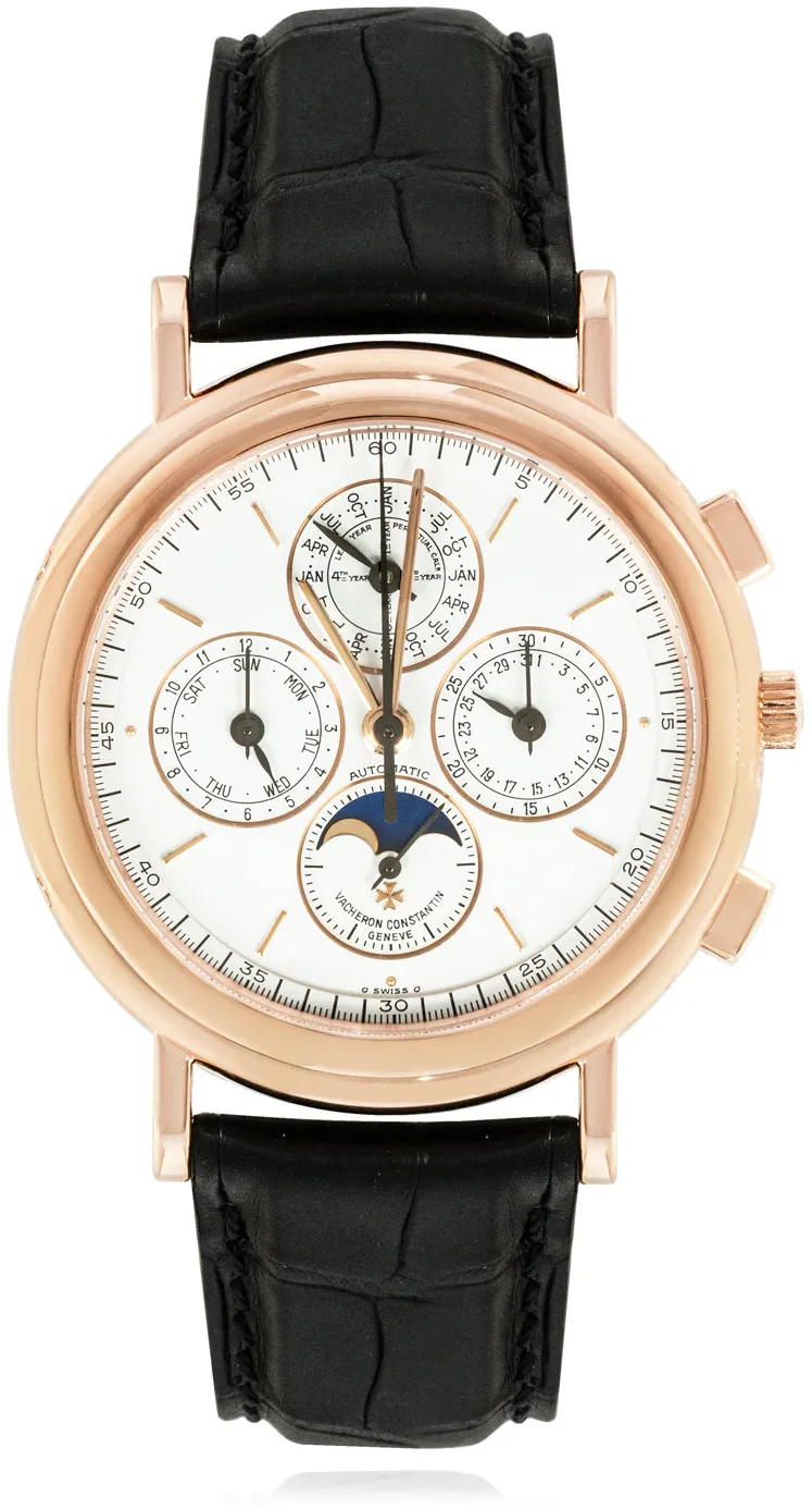 Vacheron Constantin Perpetual Calendar 49005/000R 38mm Rose gold White Baton