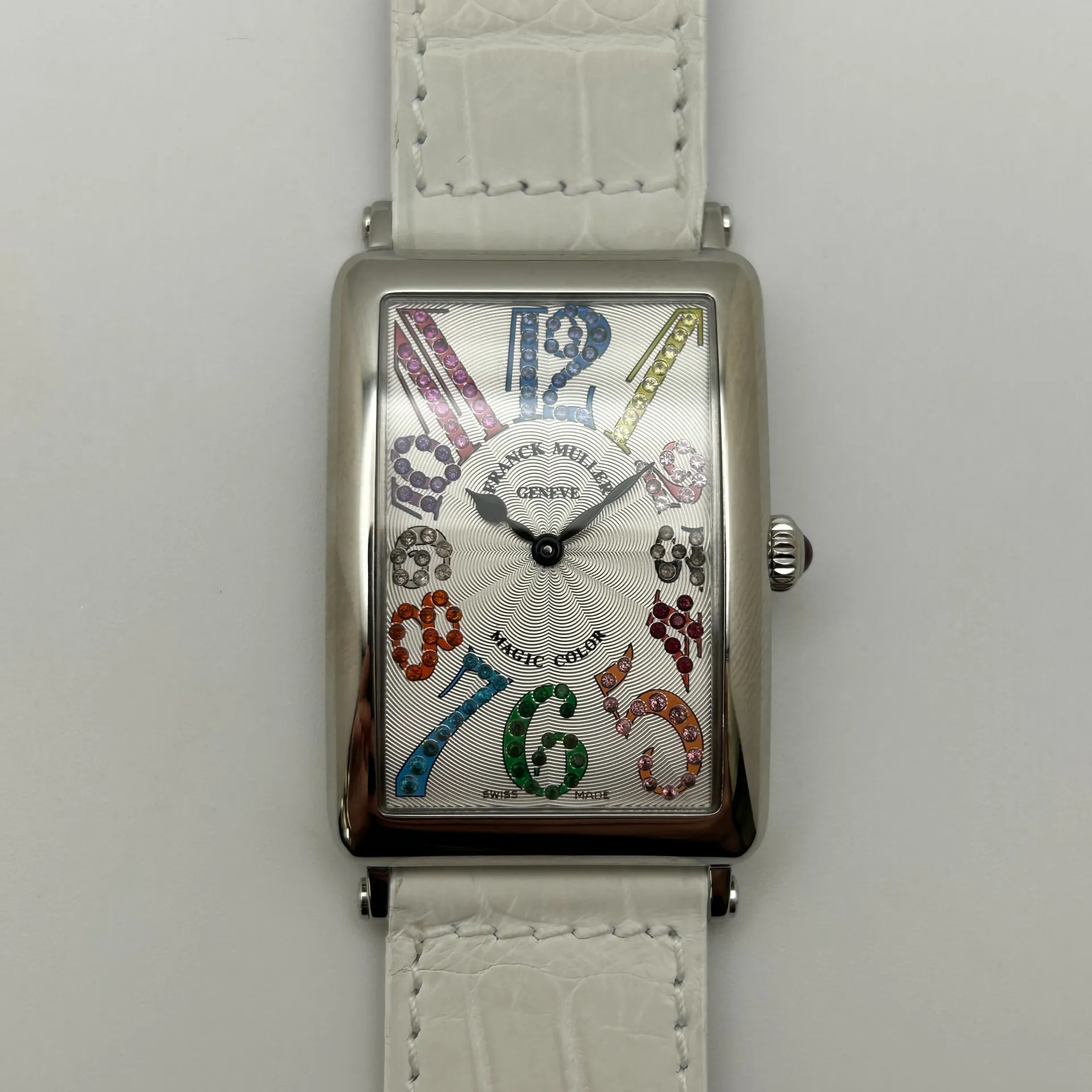 Franck Muller Long Island 1002 QZ 51mm White gold Silver