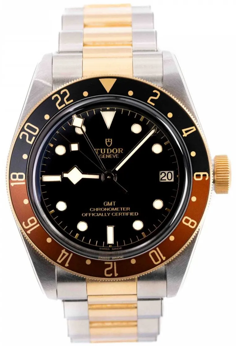 Tudor Black Bay GMT 79833MN 41mm Steel & rose gold Black