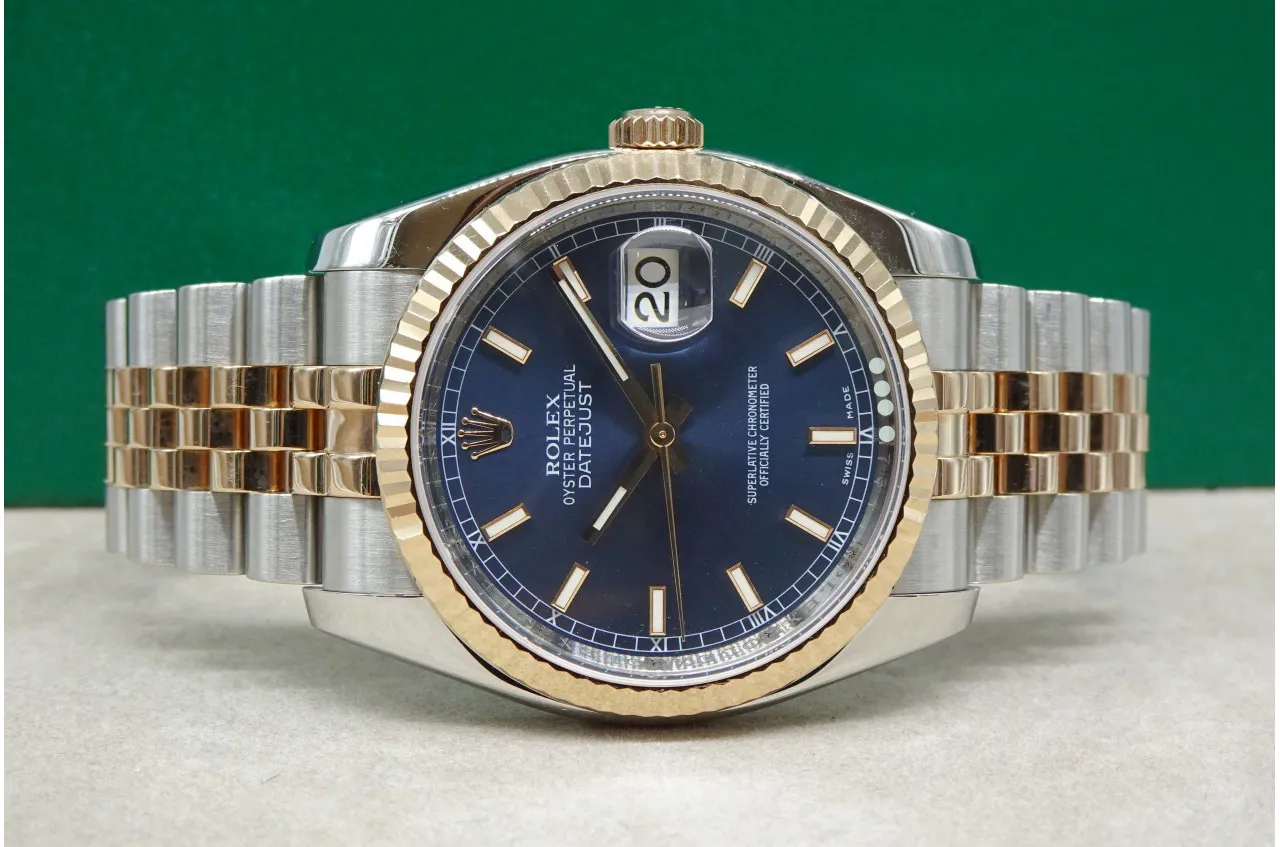 Rolex Datejust 36 116231 36mm Yellow gold and stainless steel •