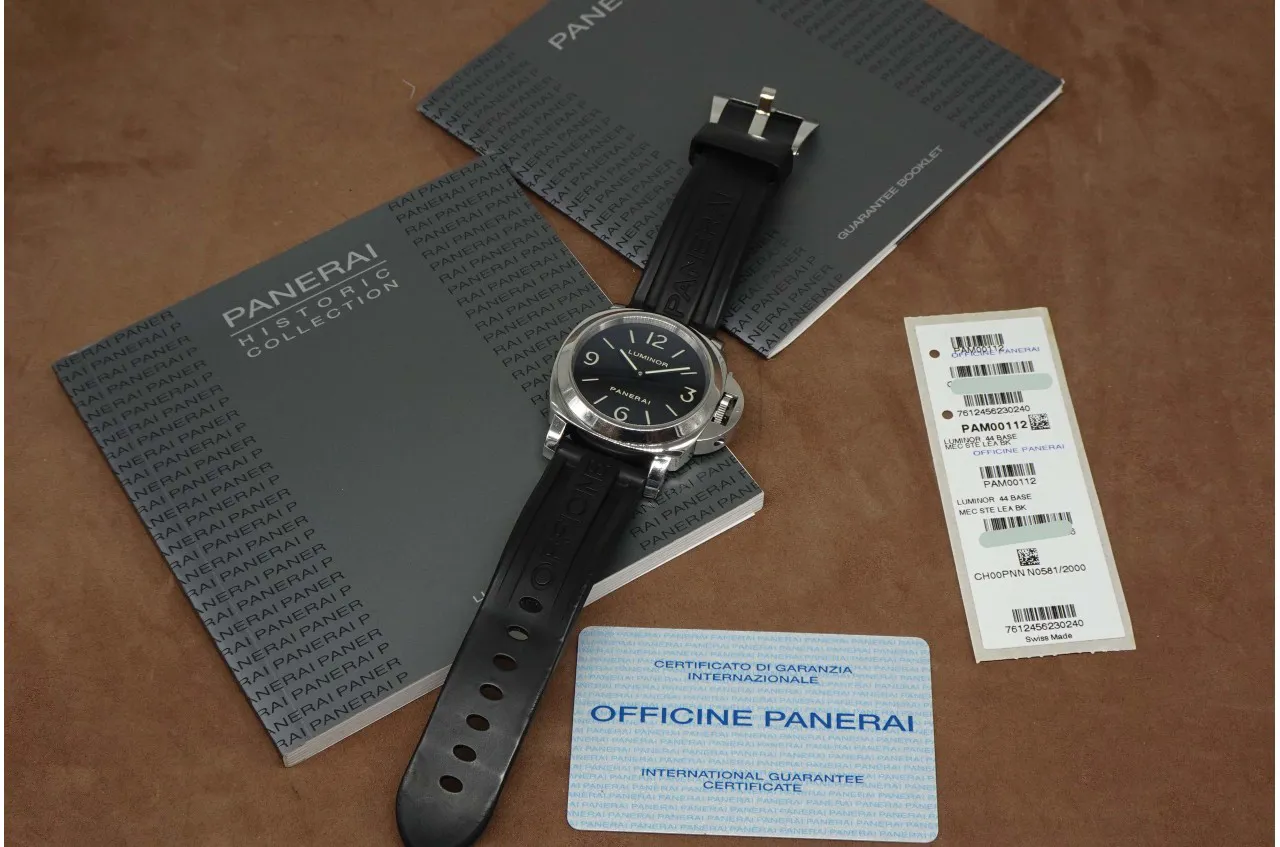 Panerai Luminor Base PAM 00112 45mm Acciaio Black 6