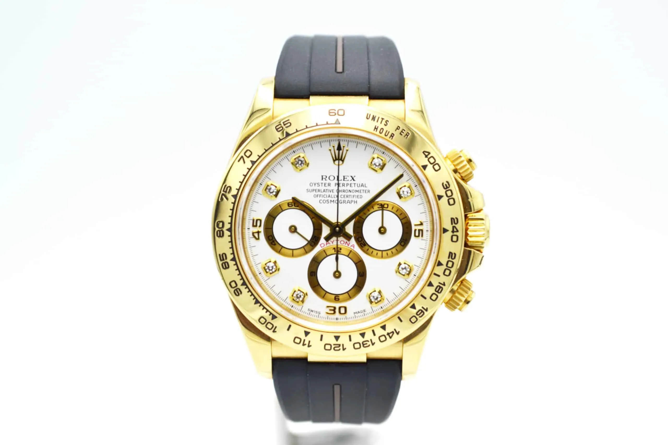 Rolex Daytona 16518 40mm Yellow gold White