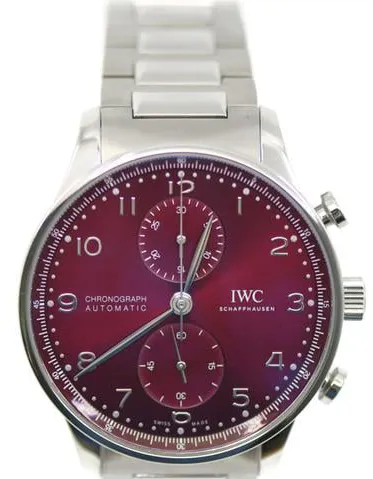 IWC Portugieser IW371616 41mm Stainless steel Red