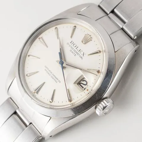 Rolex Oyster Perpetual Date 1500 34.5mm Stainless steel White 2