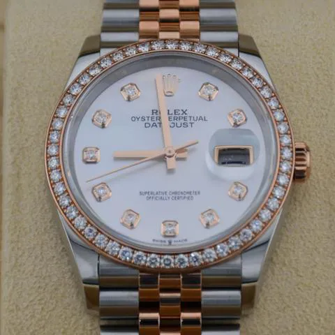 Rolex Datejust 36 126281RBR 36mm Yellow gold and stainless steel Mother-of-pearl