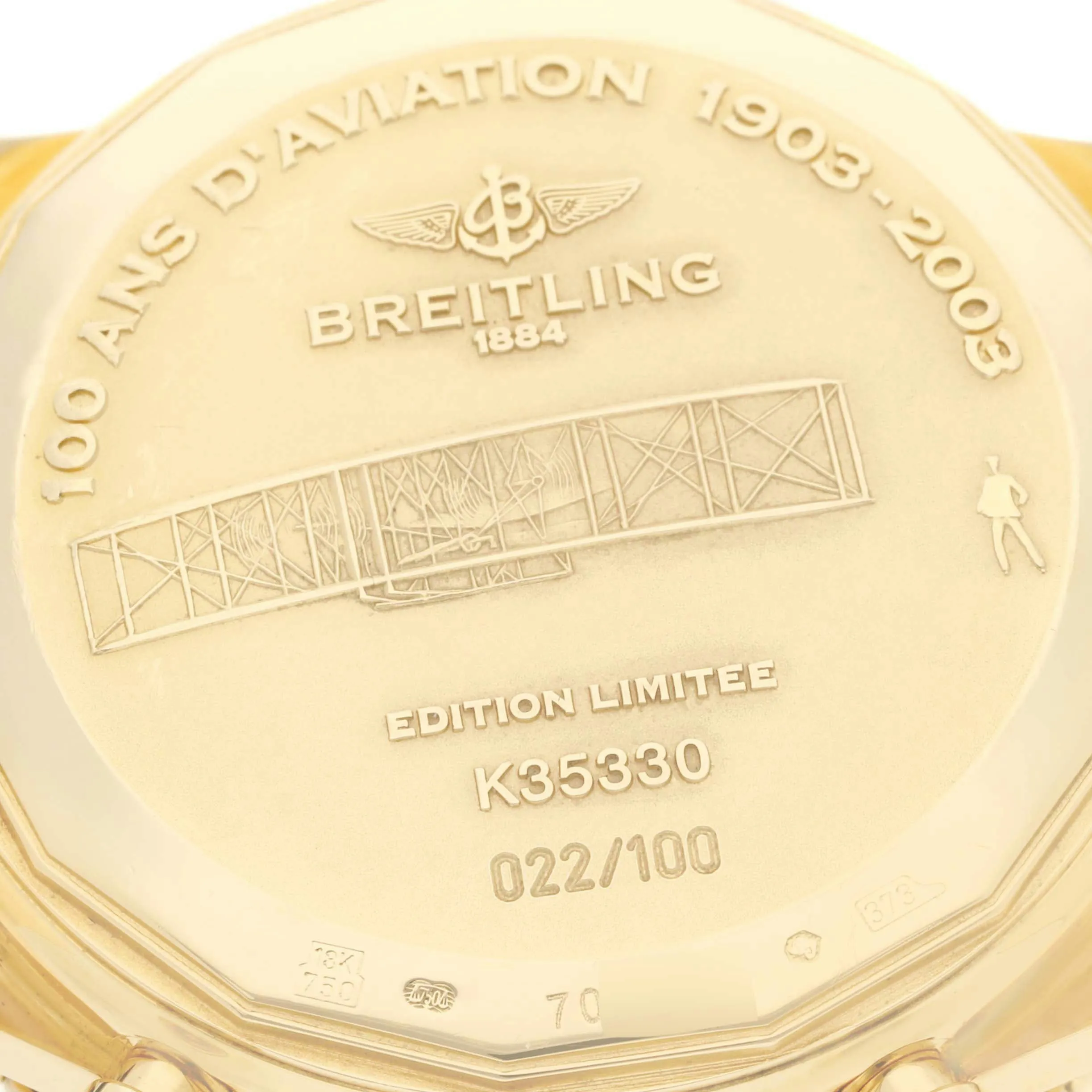 Breitling Montbrillant K35330 42mm Yellow gold Silver 3