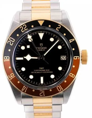 Tudor Black Bay GMT 79833MN 41mm Yellow gold and stainless steel Black