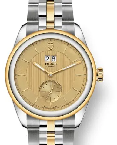 Tudor Glamour Double Date M57103-0003 42mm Yellow gold and stainless steel Champagne