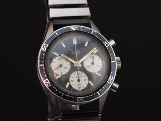 Heuer Autavia 2446 Stainless steel Black