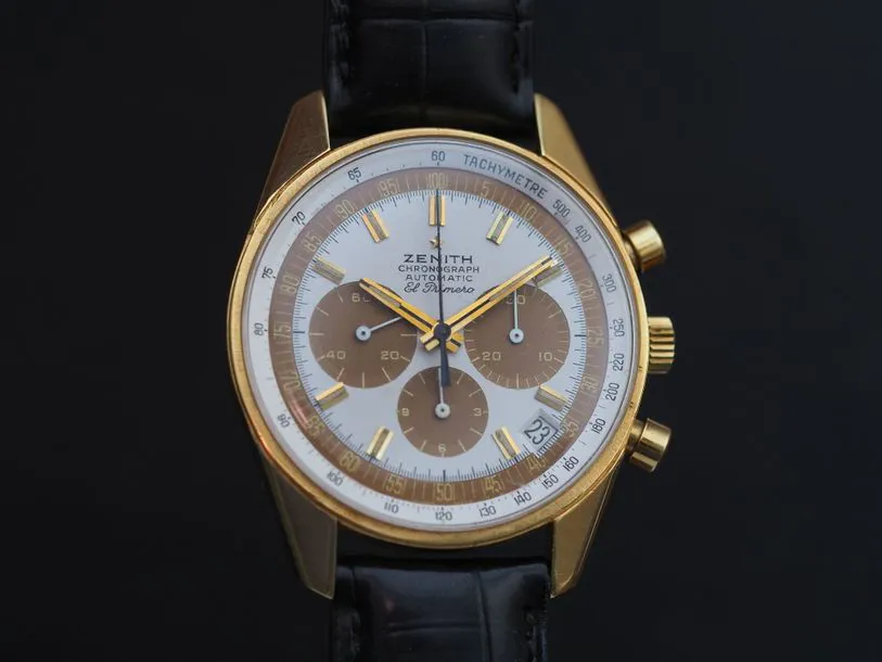 Zenith El Primero G381 37.5mm Yellow gold White