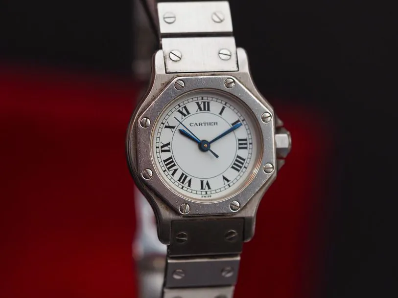 Cartier Santos Octagon 0906 25mm Stainless steel White