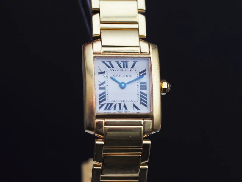 Cartier Tank 1820 20mm Yellow gold White 1