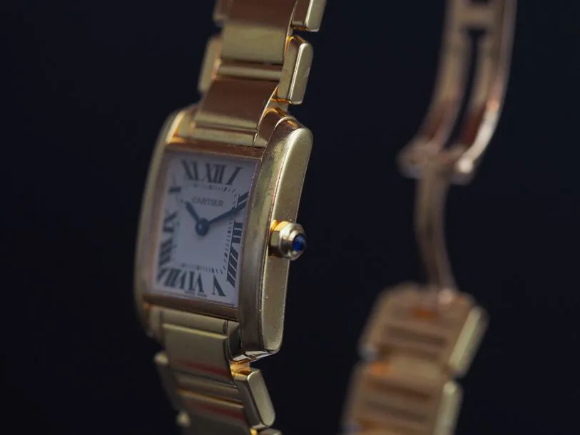 Cartier Tank 1820 20mm Yellow gold White 2