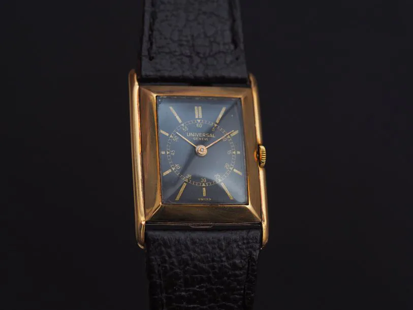 Universal Genève 26.5mm Yellow gold Black 4