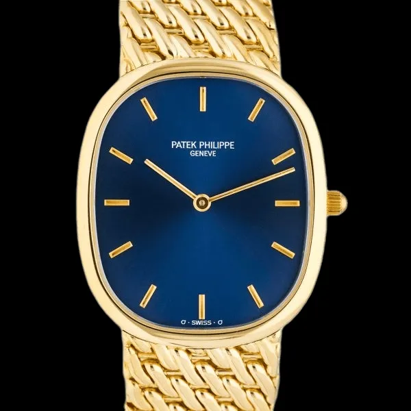 Patek Philippe Golden Ellipse 3738/117 30mm Yellow gold Blue