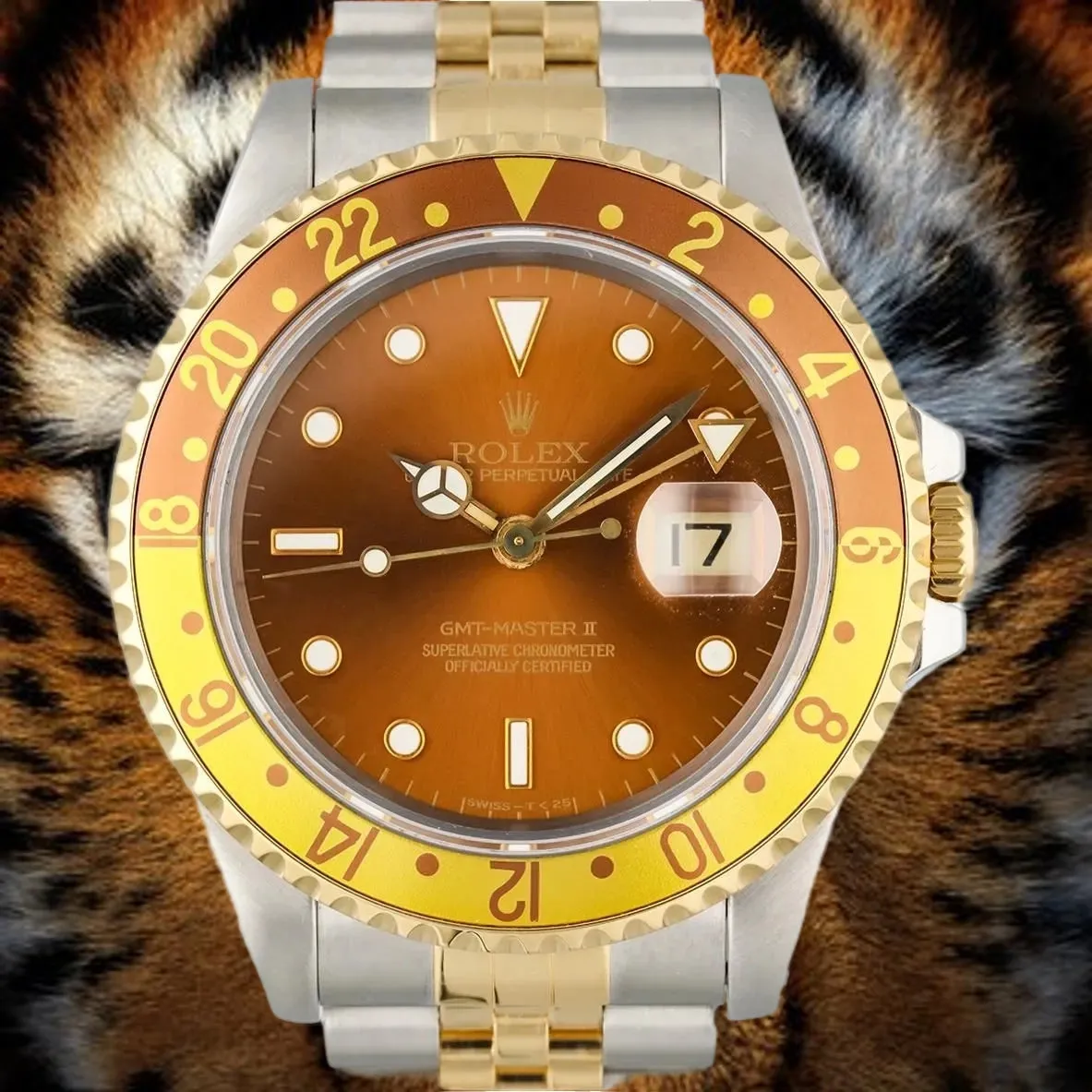 Rolex GMT-Master II 16713 40mm Stainless steel Brown