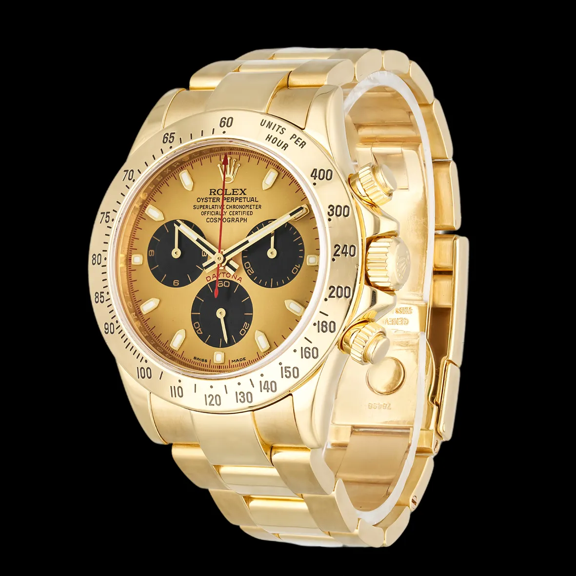 Rolex Daytona 116528 40mm Yellow gold Black 3