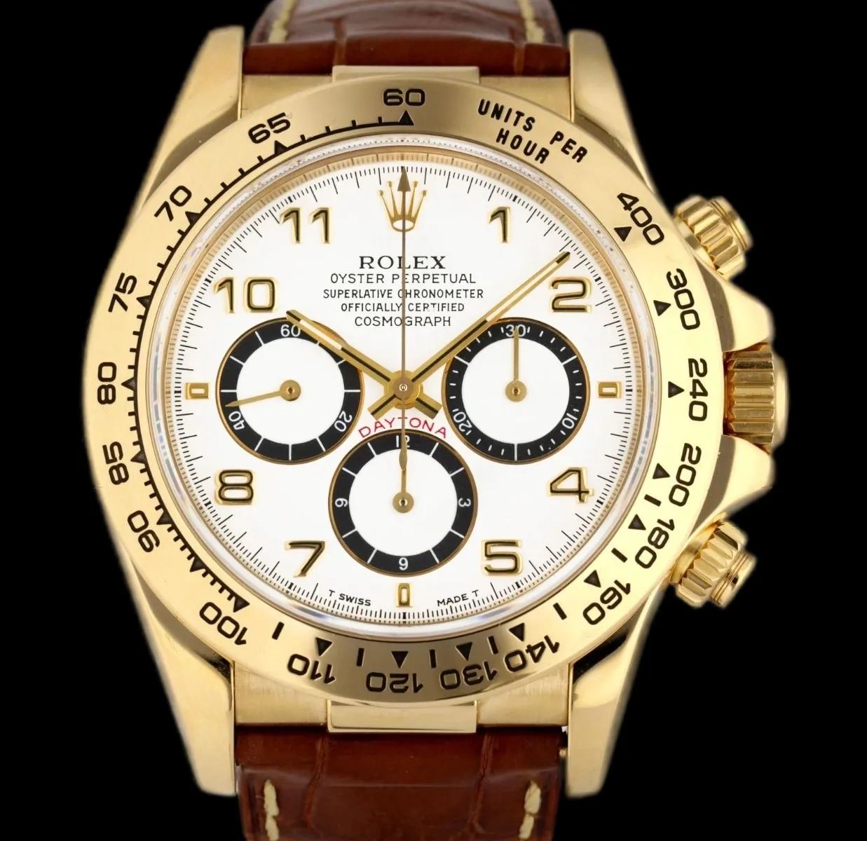 Rolex Daytona 16518 40mm Yellow gold White